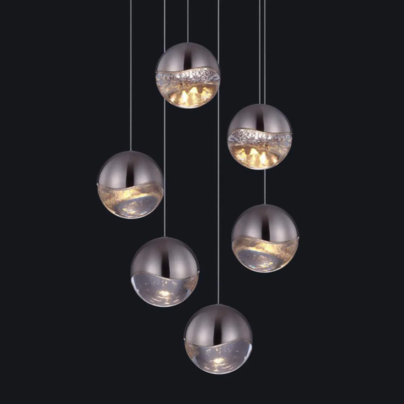 Подвесной светильник ImperiumLoft Globo 6U nickel SD3301-6U nickel от ImperiumLoft