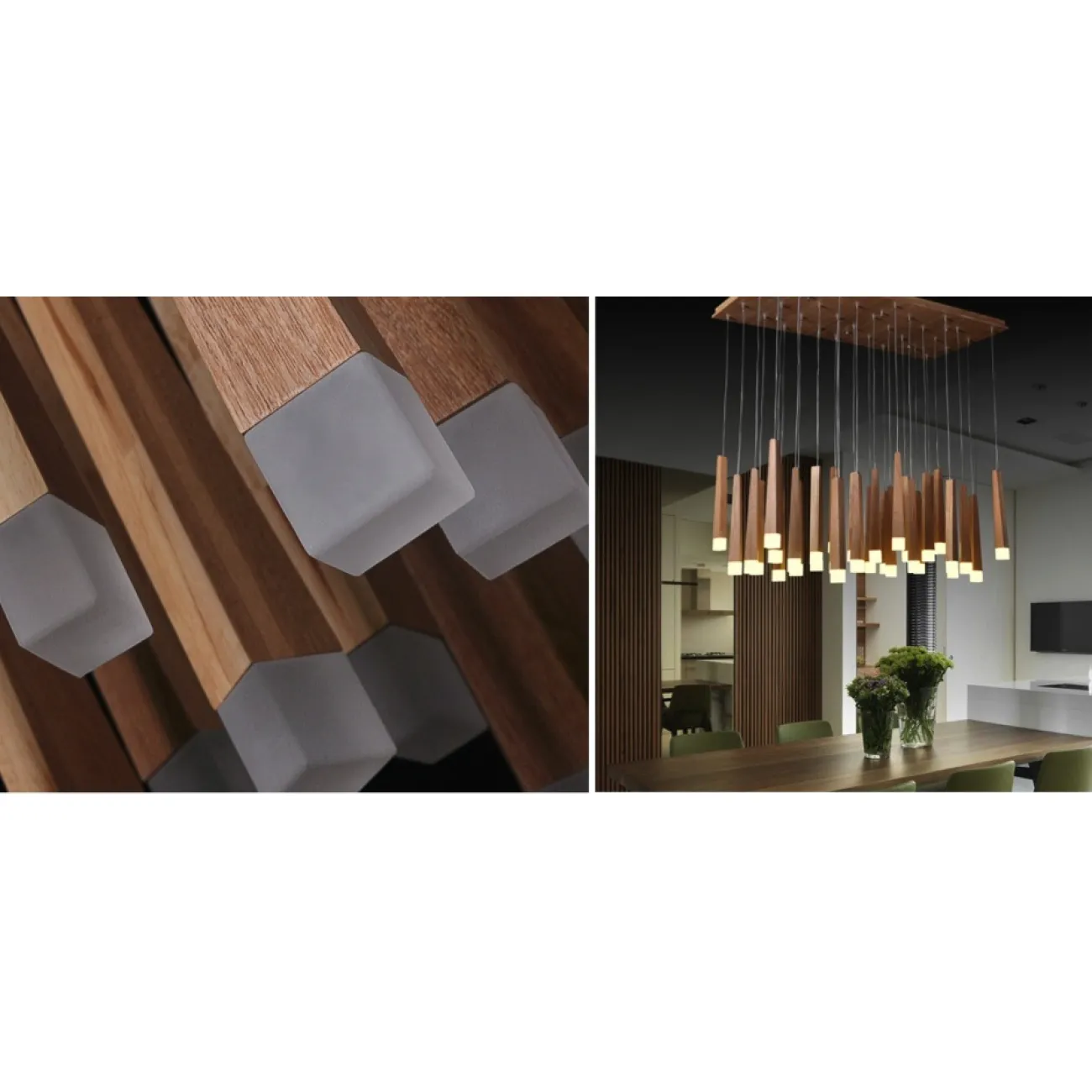 Люстра Wooden Glowworm Square от LaLume