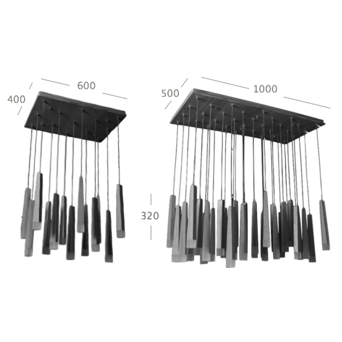 Люстра Wooden Glowworm Square от LaLume