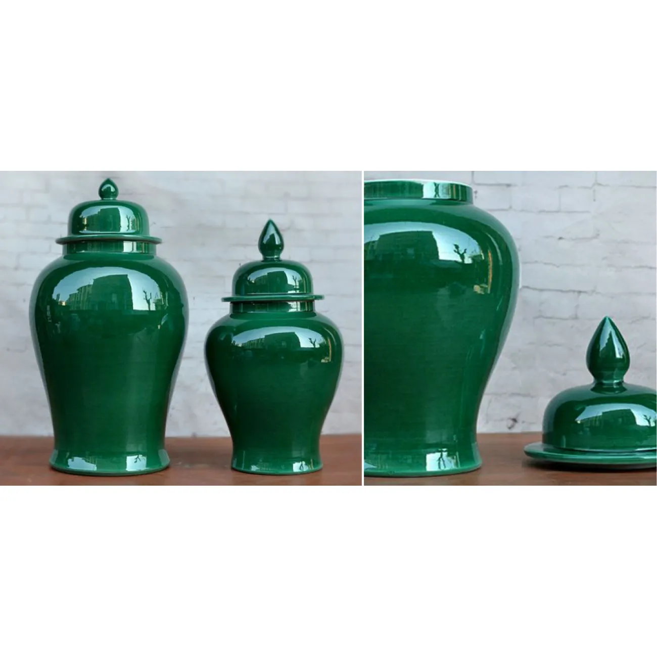 Чайная Ваза с крышкой зеленая от LaLume