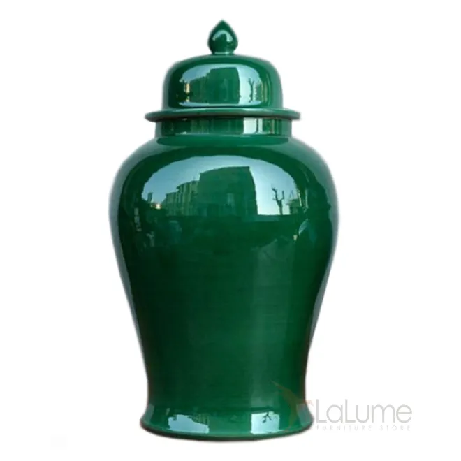 Чайная Ваза с крышкой зеленая от LaLume