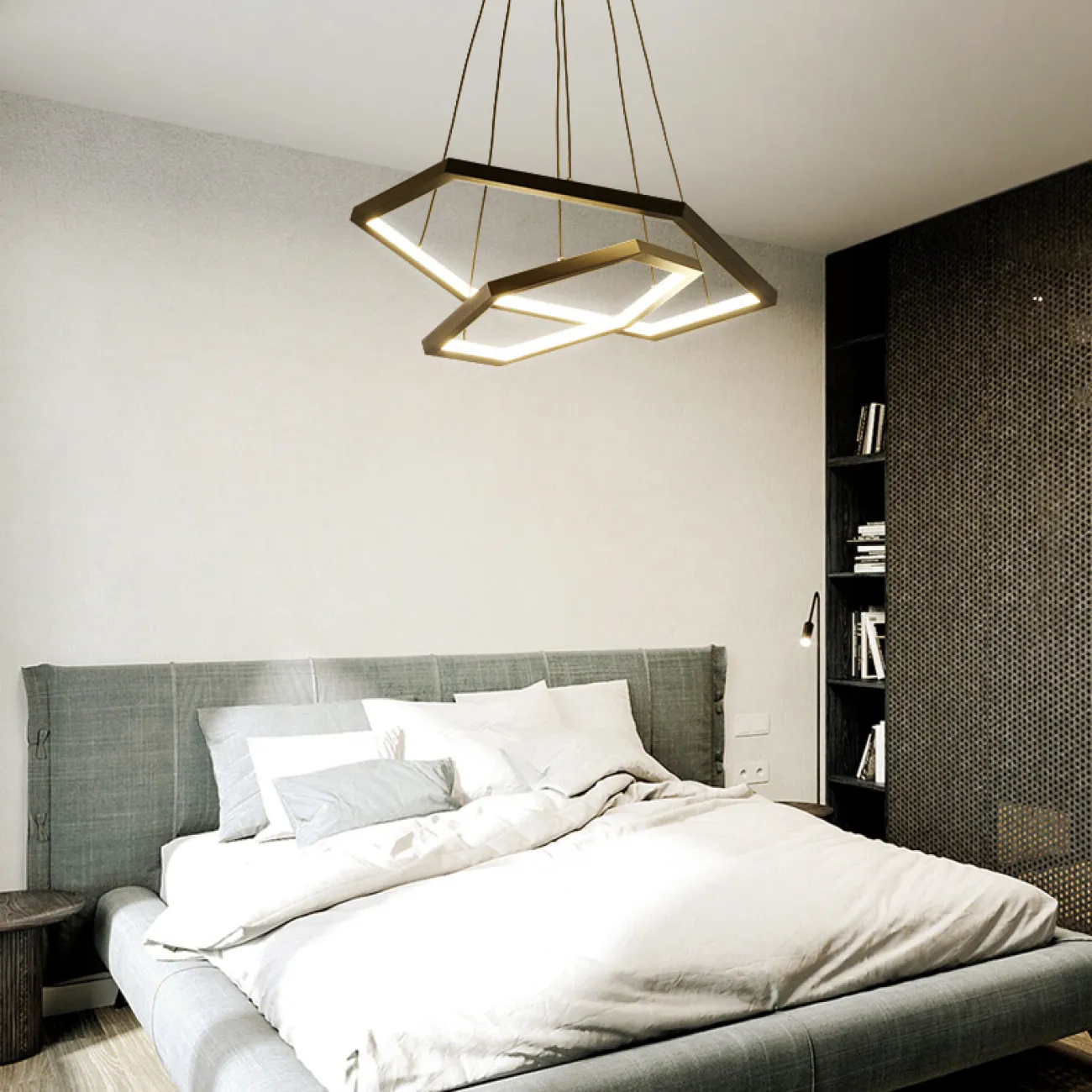 Подвесная люстра OCTANT D60+80 Black от ImperiumLoft