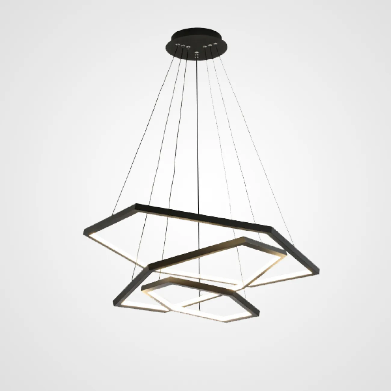 Подвесная люстра OCTANT D60+80 Black от ImperiumLoft