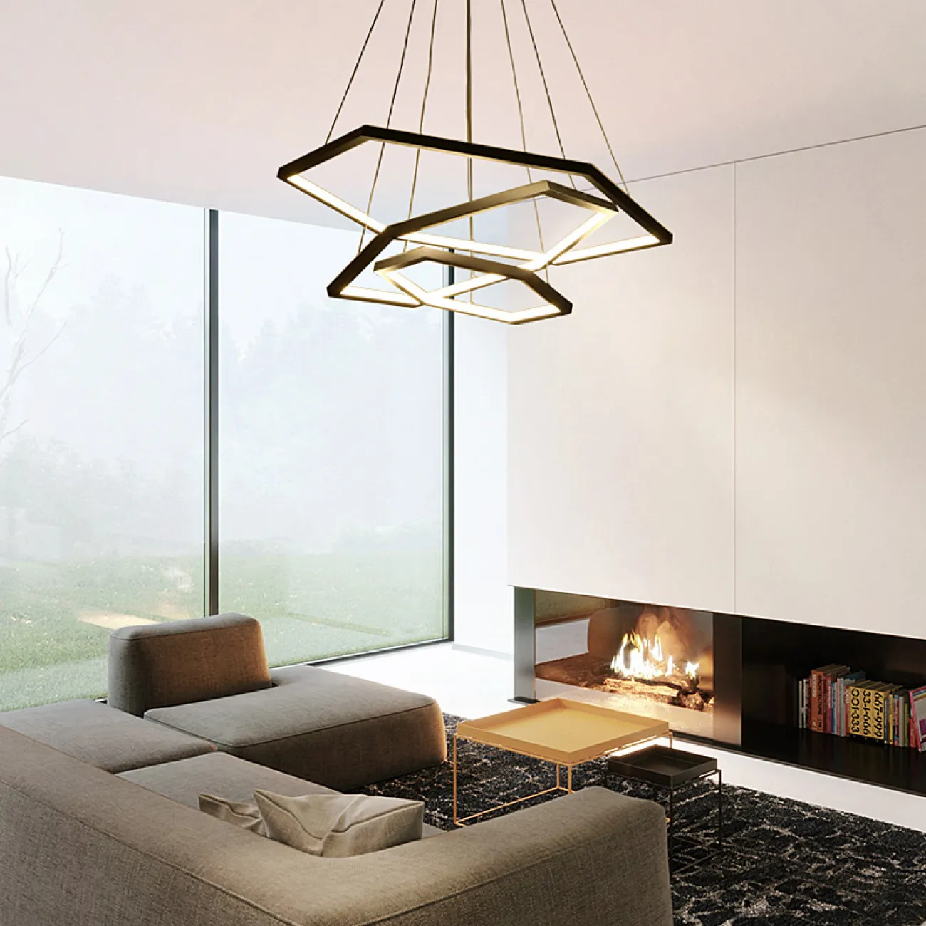 Подвесная люстра OCTANT D80 Black от ImperiumLoft