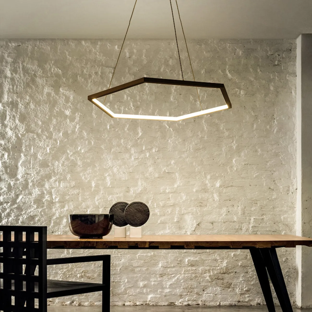 Подвесная люстра OCTANT D60+80 Black от ImperiumLoft