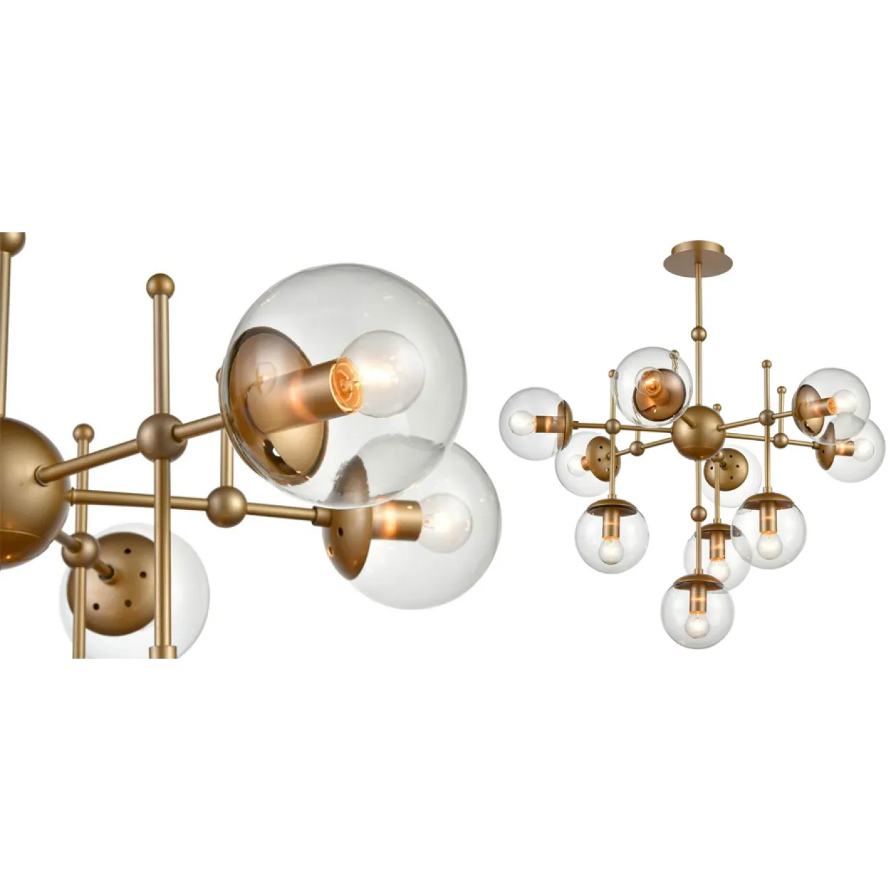 Люстра Gold Balls Chandelier 10