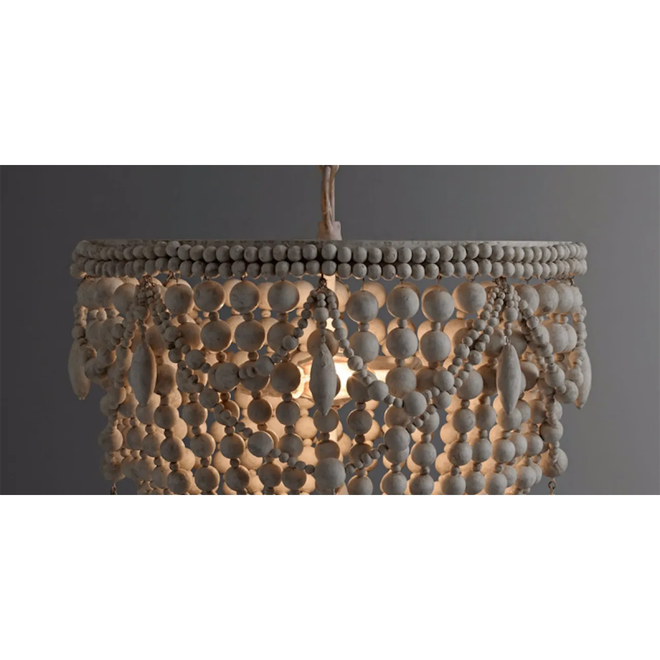 Люстра RH Anselme White Wood Weathered Chandelier от LaLume