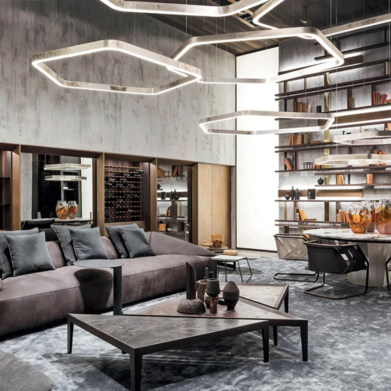 Подвесной кольцевой светильник PENTAGON D120 от ImperiumLoft