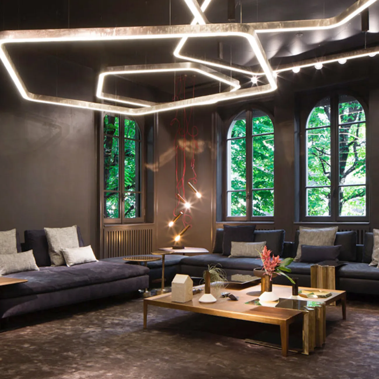 Подвесной кольцевой светильник PENTAGON D120 от ImperiumLoft