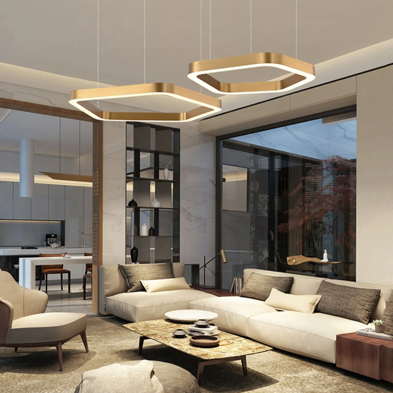 Подвесной кольцевой светильник PENTAGON D120 от ImperiumLoft