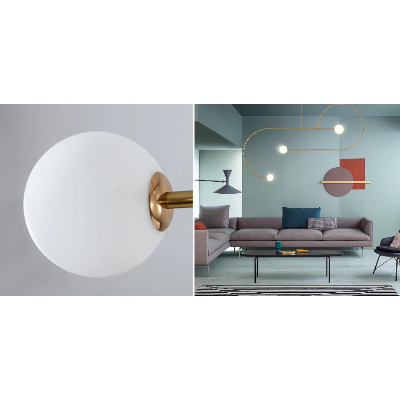 Люстра Fontana Amorosa Three Vortex Gold designed by Michael Anastassiades