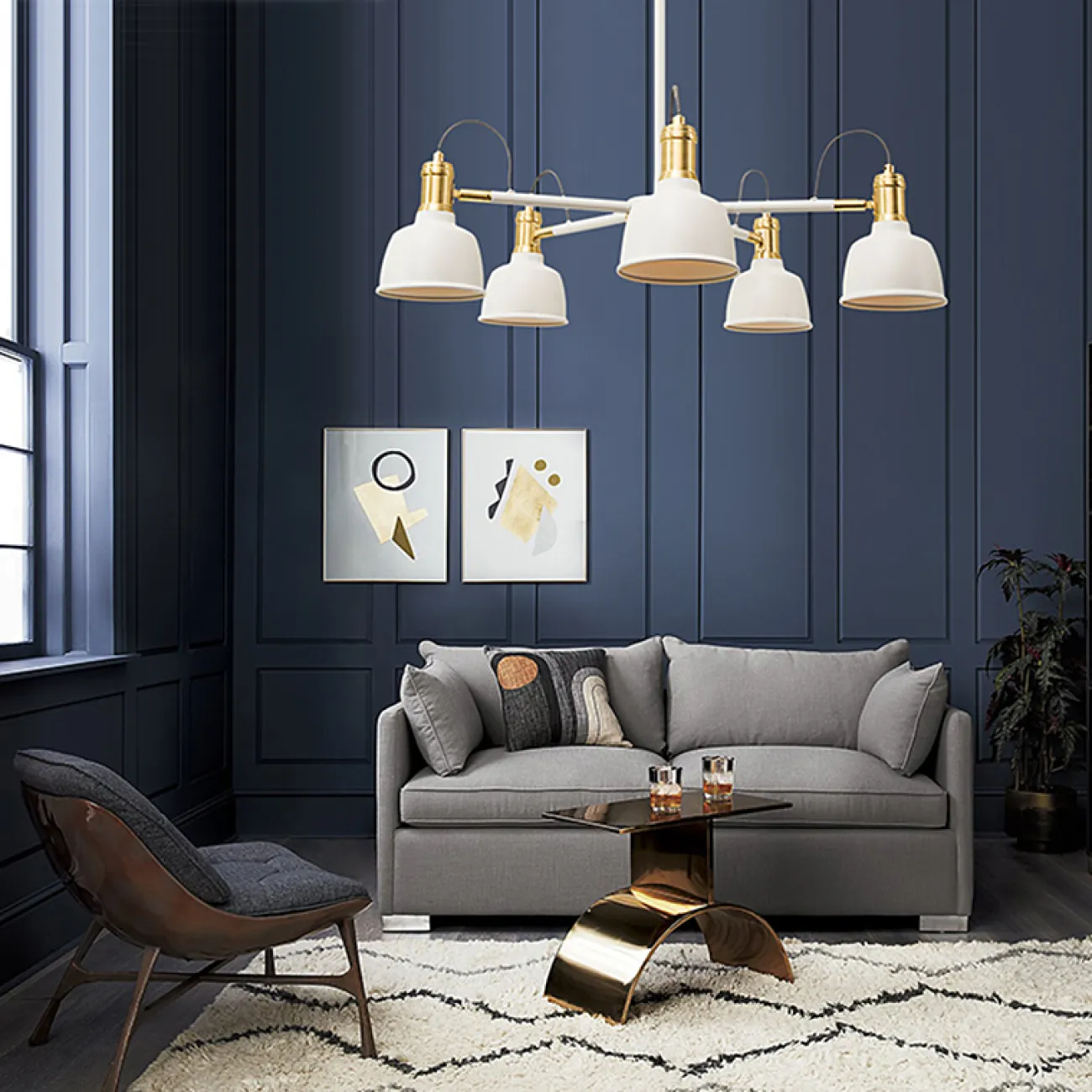 Люстра на штанге VINLAND CH D92 White от ImperiumLoft