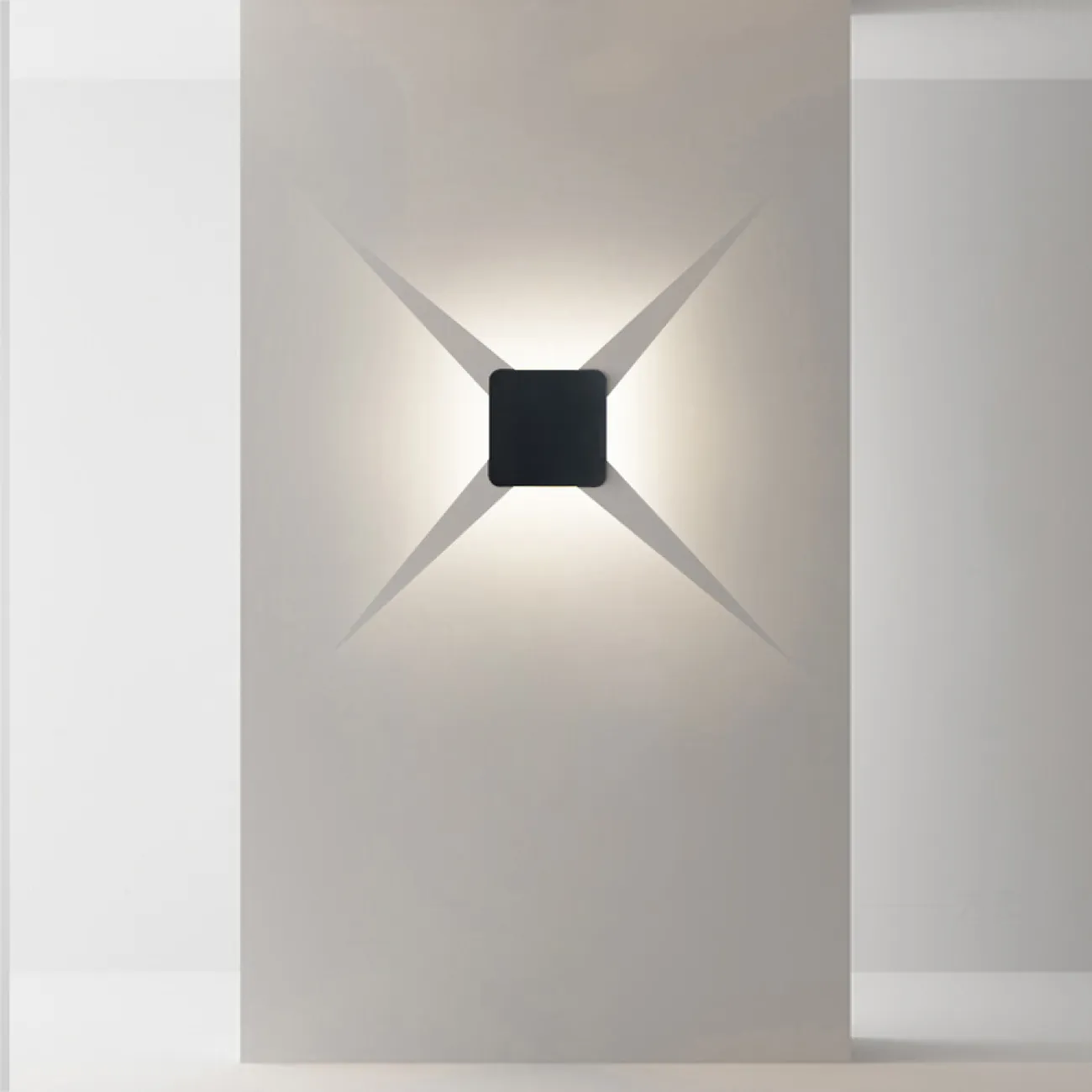 Серия настенных светодиодных светильников с плоским геометрическим рассеивателем из латуни FINN A Brass