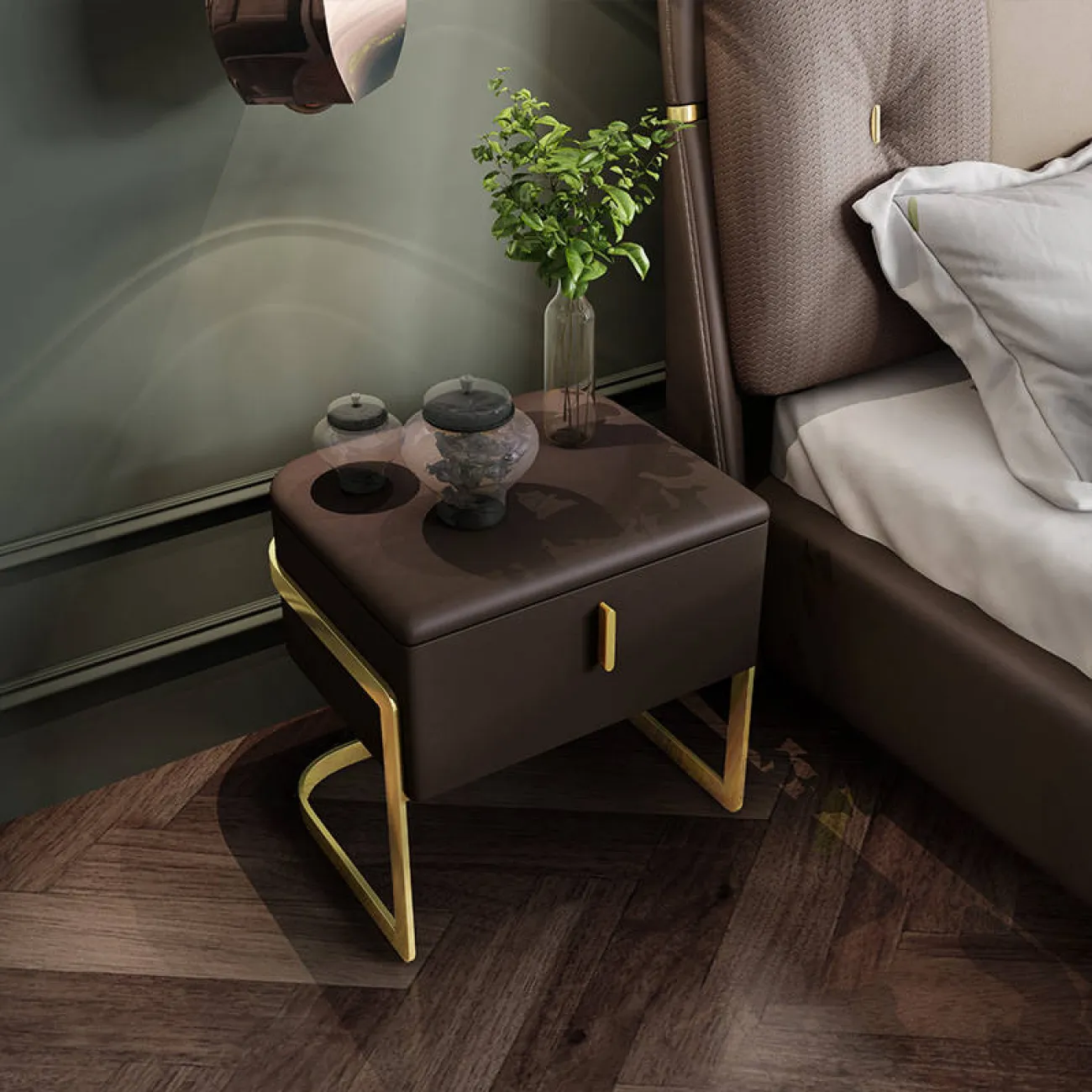 Дизайнерская прикроватная тумба - LaLume-TT00148