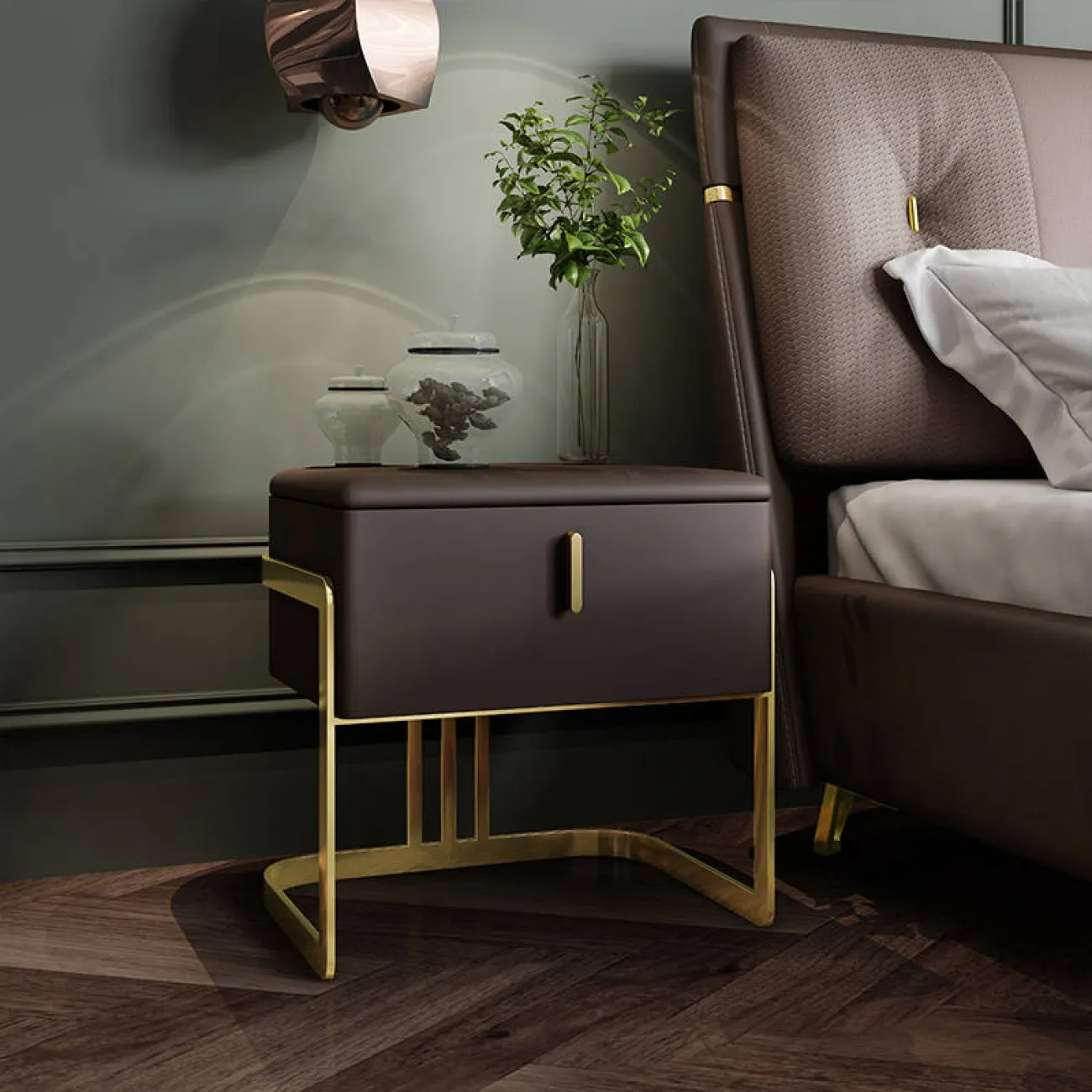 Дизайнерская прикроватная тумба - LaLume-TT00148