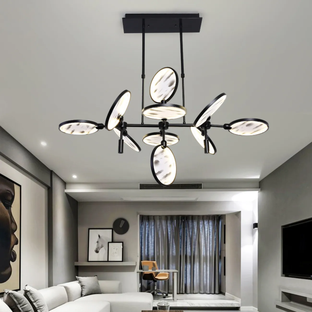 Подвесная рядная люстра NEBULA D126 от ImperiumLoft