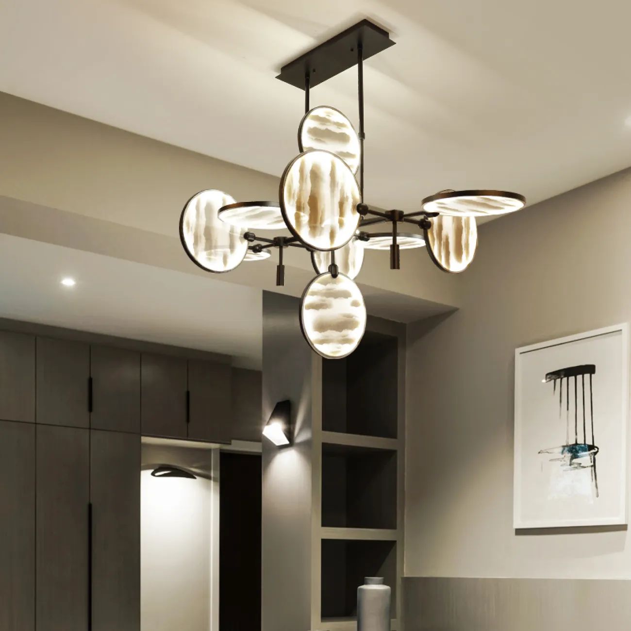 Подвесная рядная люстра NEBULA D126 от ImperiumLoft