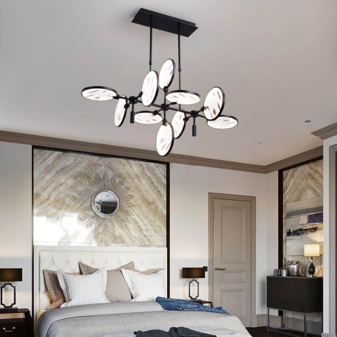 Подвесная рядная люстра NEBULA D126 от ImperiumLoft