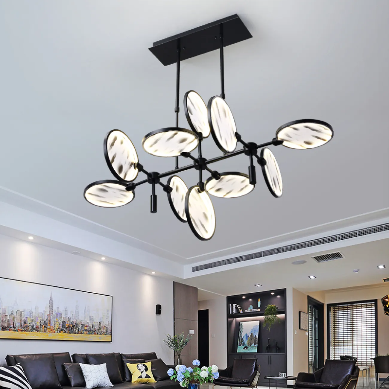 Подвесная рядная люстра NEBULA D126 от ImperiumLoft