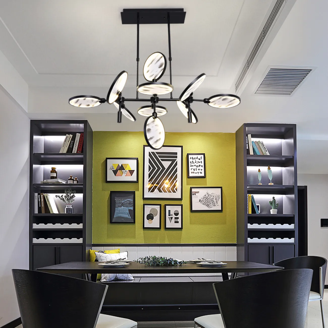 Подвесная рядная люстра NEBULA D126 от ImperiumLoft