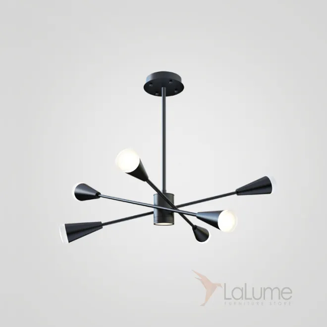 Подвесная люстра MILTON 6 Черный от ImperiumLoft