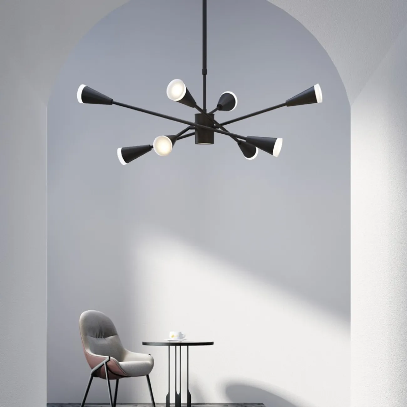 Подвесная люстра MILTON 12 Белый от ImperiumLoft