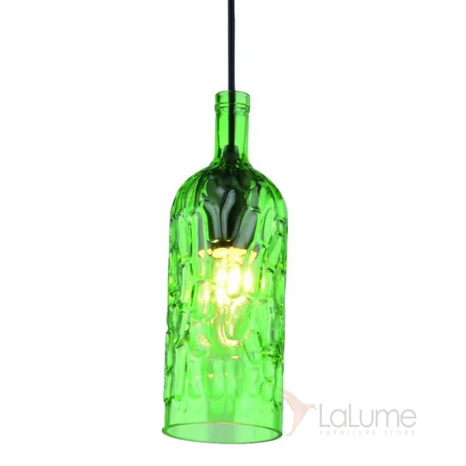 Подвесной светильник Geometry Glass Green Bottle Pendant от LaLume