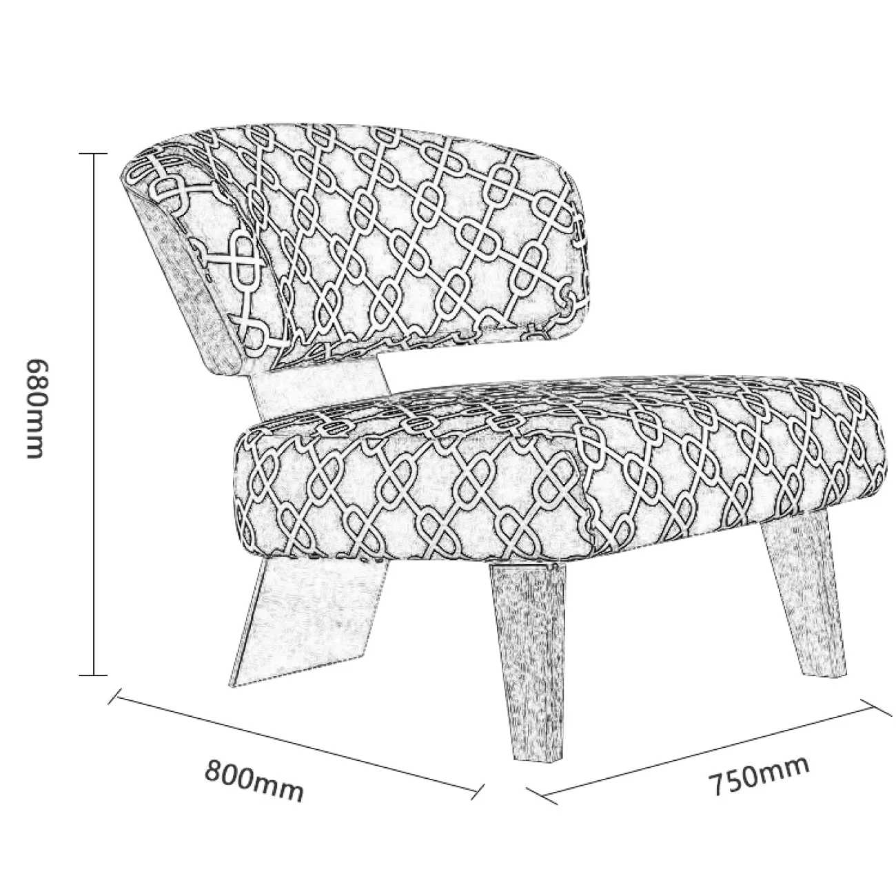 Дизайнерское кресло LaLume-KK00122