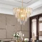 Люстра с декором из стеклянных лепестков с фигурной поверхностью RISSA от ImperiumLoft