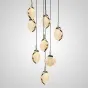 Готовая комбинация подвесных светодиодных светильников с рельефными плафонами в форме ракушек с перламутровыми вставками RAPHAELA MORE L8