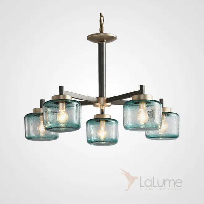 Подвесная люстра POT D70 5 lamps Blue