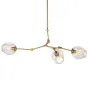 Люстра Сrumpled Glass Bubble Chandelier Gold 3 плафона прозрачный от ImperiumLoft
