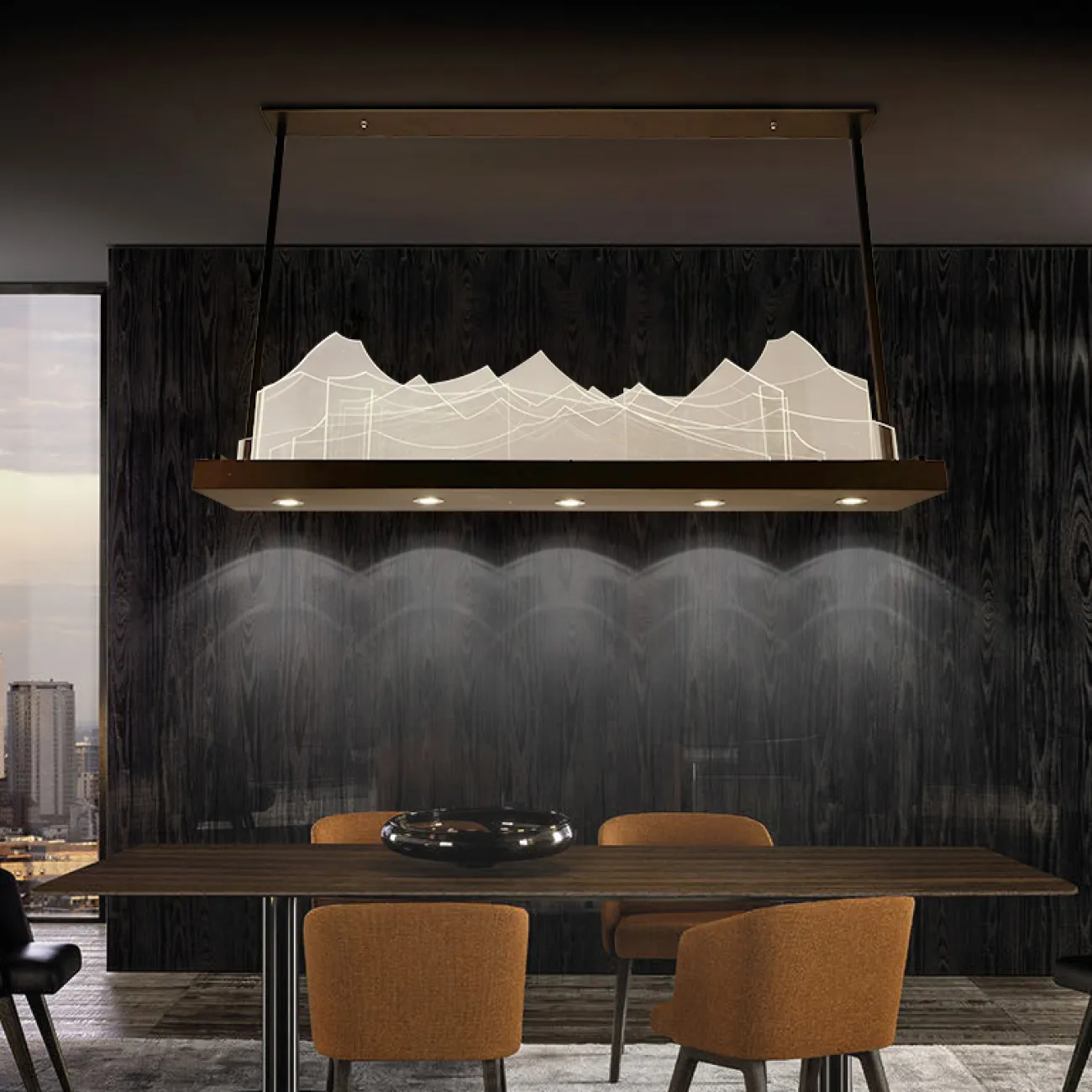 Подвесной реечный светильник MOUNT L95 от ImperiumLoft