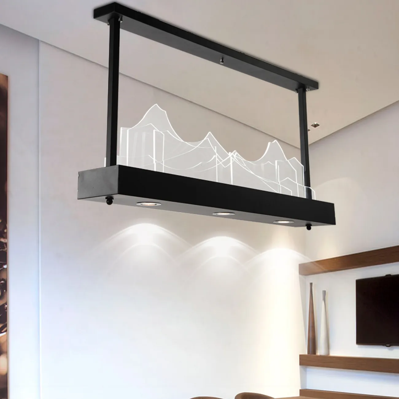 Подвесной реечный светильник MOUNT L130 от ImperiumLoft