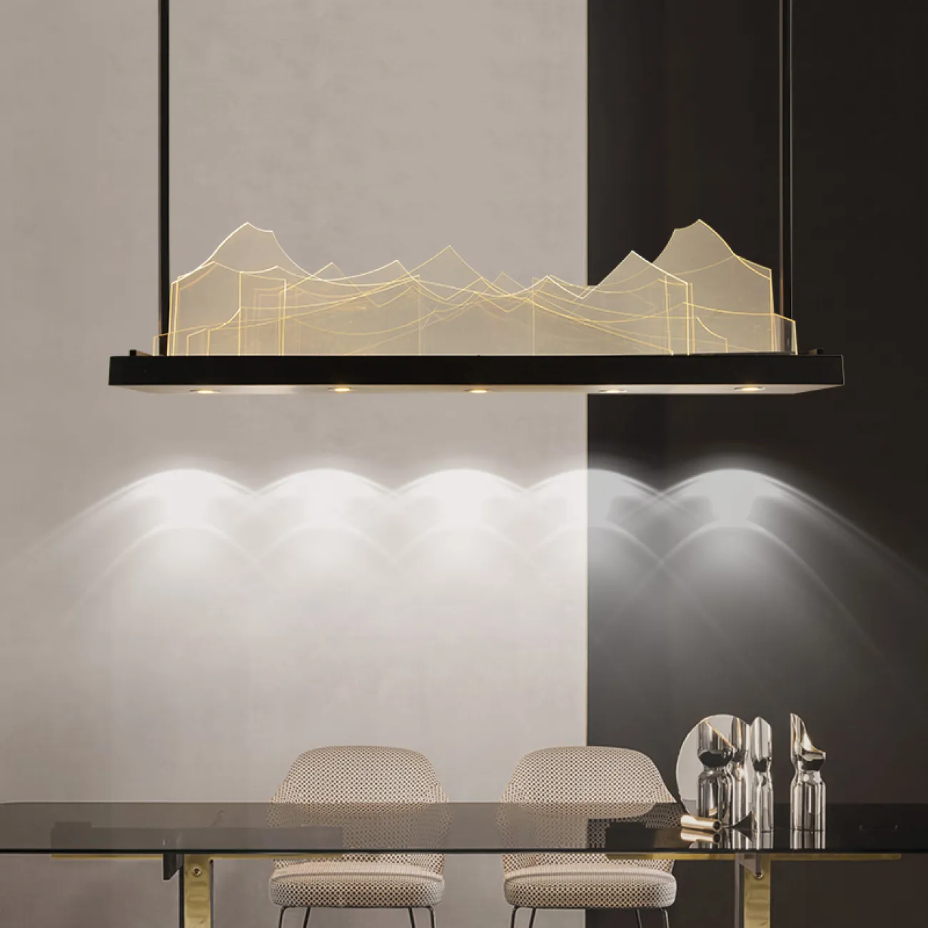 Подвесной реечный светильник MOUNT L95 от ImperiumLoft