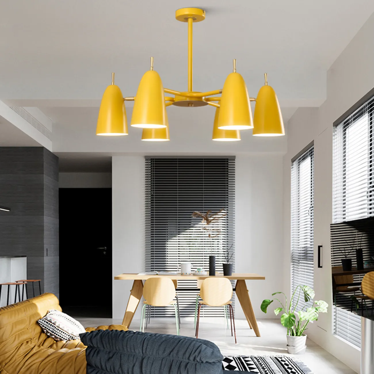 Люстра на штанге PINNACLE D86 Yellow от ImperiumLoft