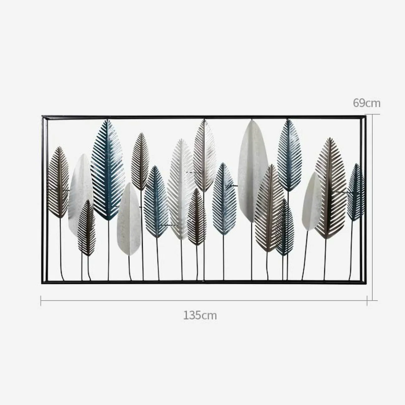 Настенный декор листья в рамке LaLume-KKK00130