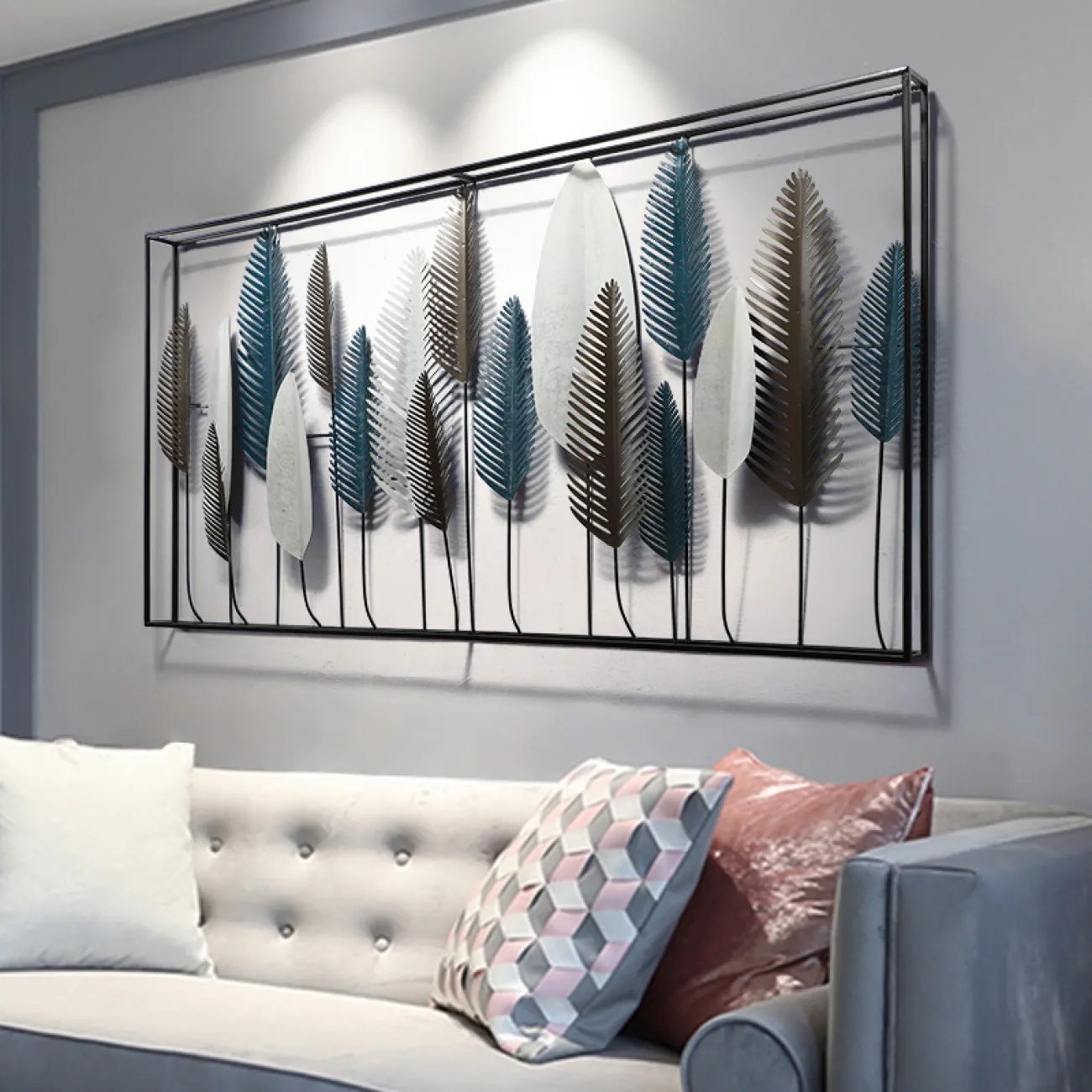 Настенный декор листья в рамке LaLume-KKK00130