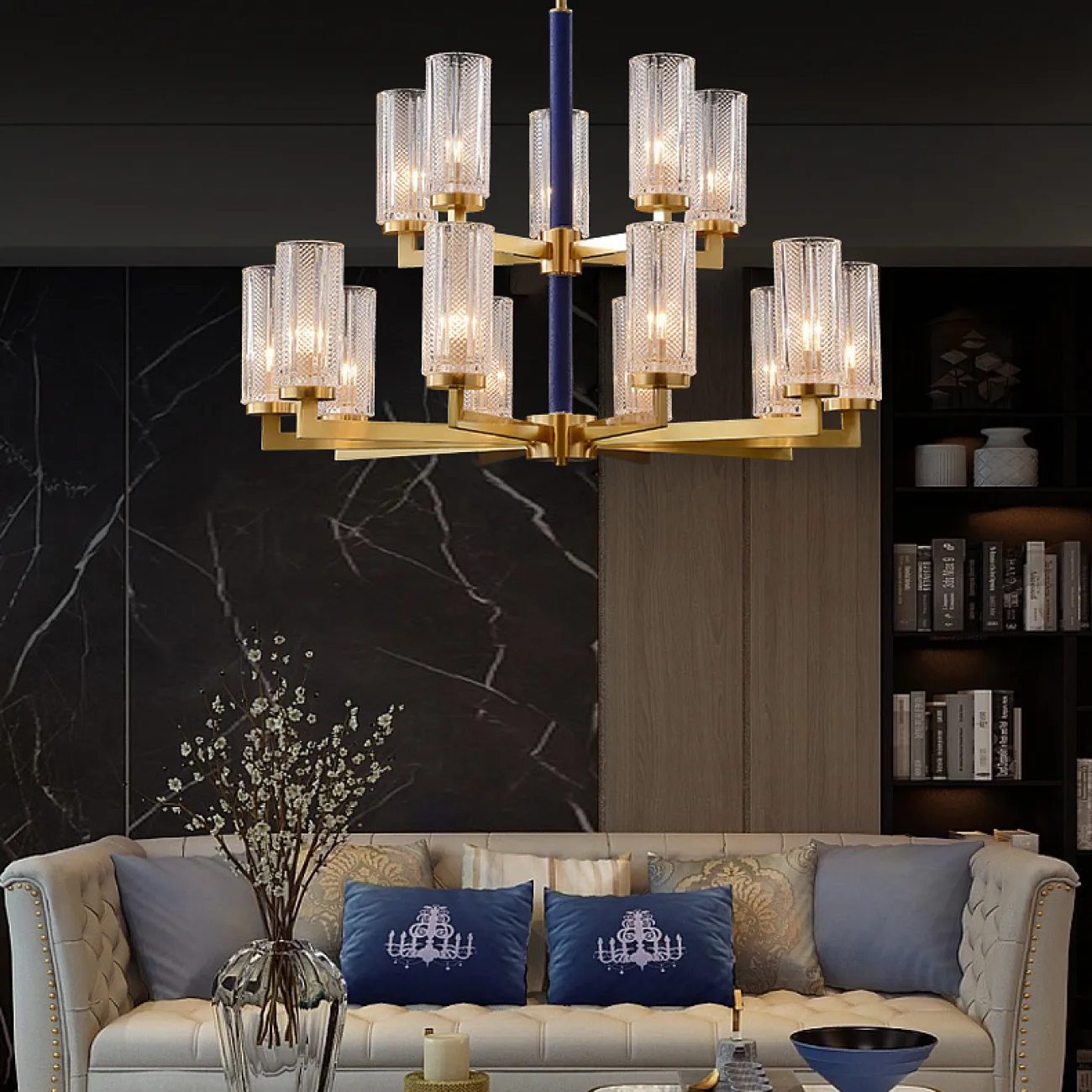 Потолочная люстра ADELEINE L15 Brown от ImperiumLoft