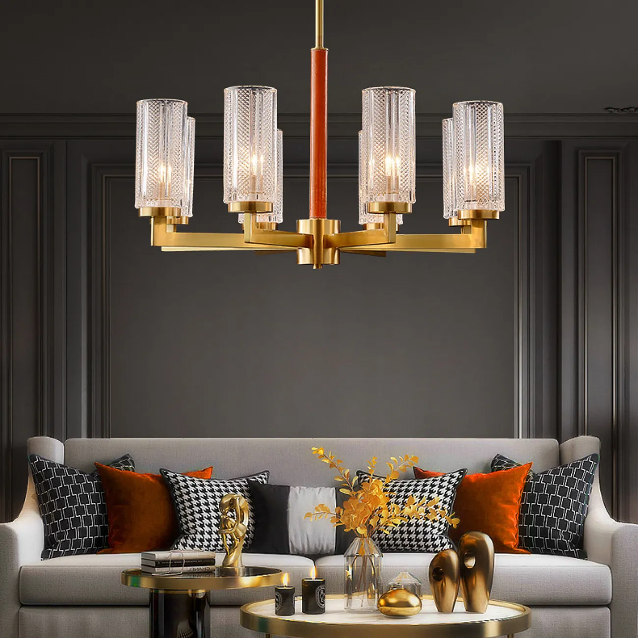 Потолочная люстра ADELEINE L15 Brown от ImperiumLoft