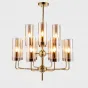 Люстра Hans-Agne Jakobsson Brass & Blue Glass Tube Chandelier Hans-Agne Jakobsson in 1970 12 Коричневый от ImperiumLoft