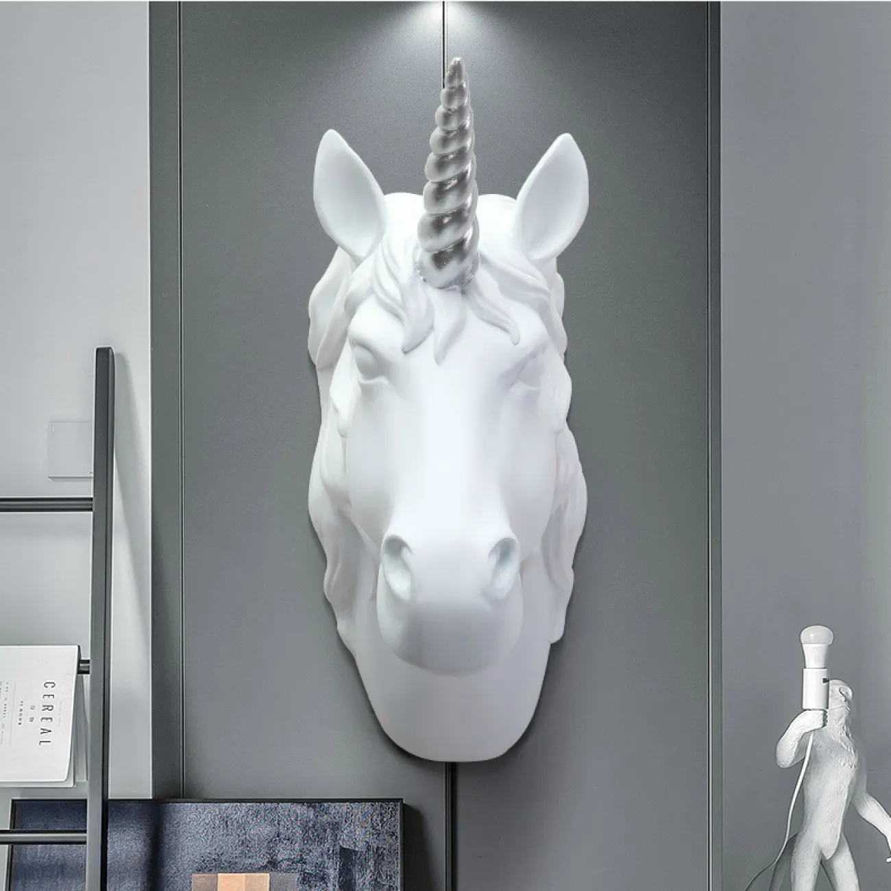 Дизайнерский настенный декор единорог LaLume-KKK00256