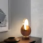 Светодиодная настольная лампа из пересекающихся дисков GLATT WOOD TAB Dark brown