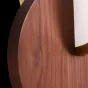 Светодиодная настольная лампа из пересекающихся дисков GLATT WOOD TAB Dark brown