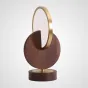 Светодиодная настольная лампа из пересекающихся дисков GLATT WOOD TAB Dark brown
