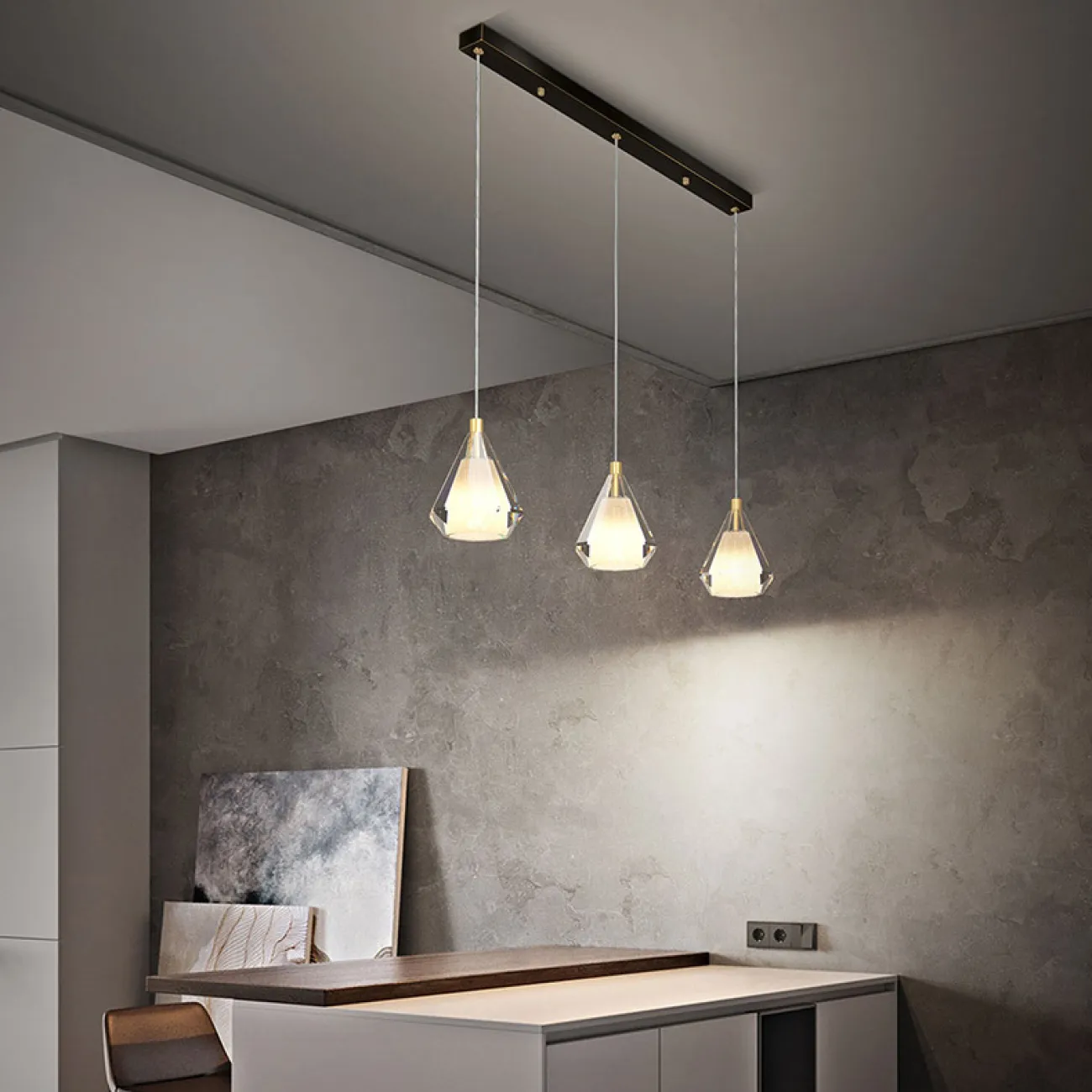 Подвесной светильник SOLDIS TRIO Brass от ImperiumLoft