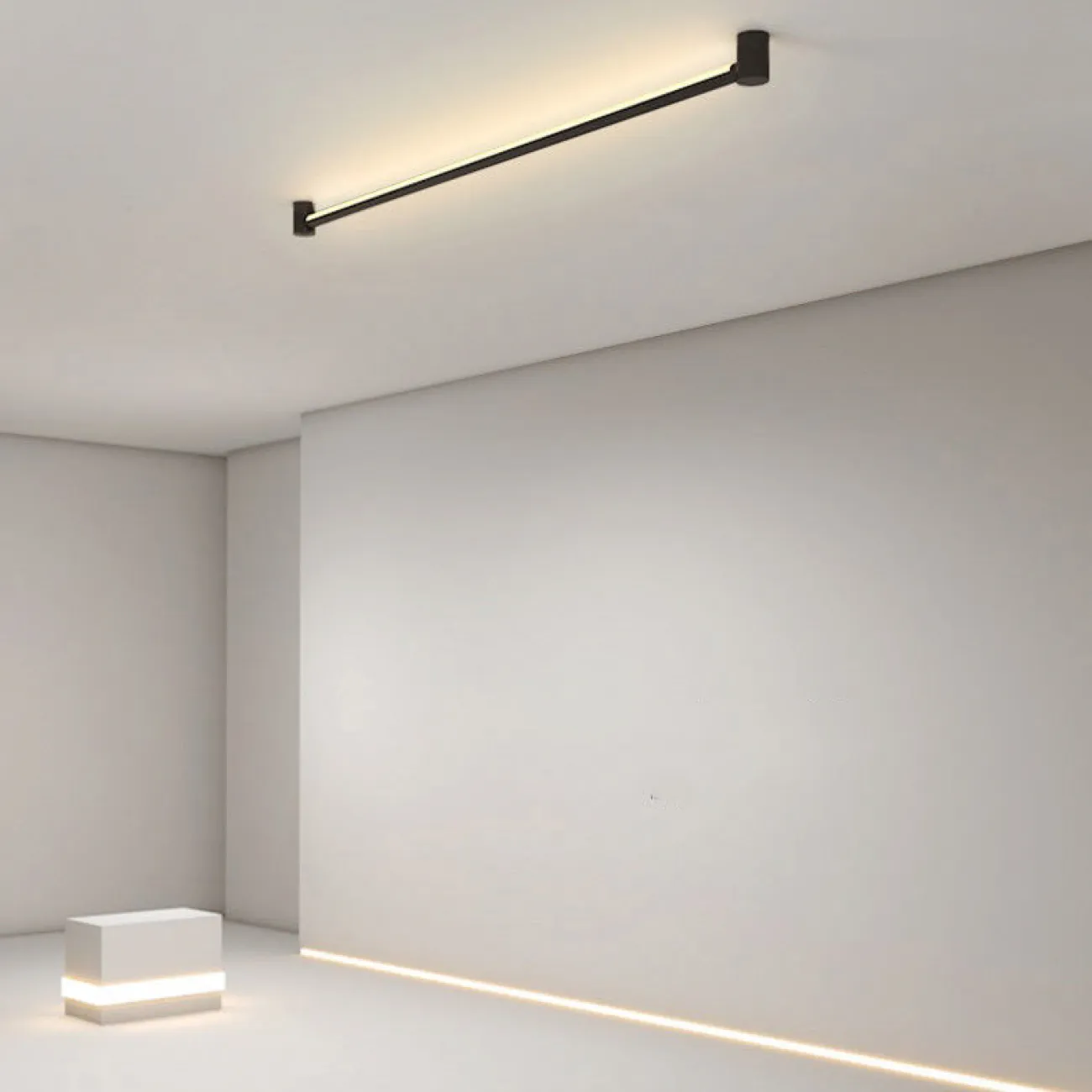 Полоточный светильник SIRRA Black L120 Трехцветный свет от ImperiumLoft
