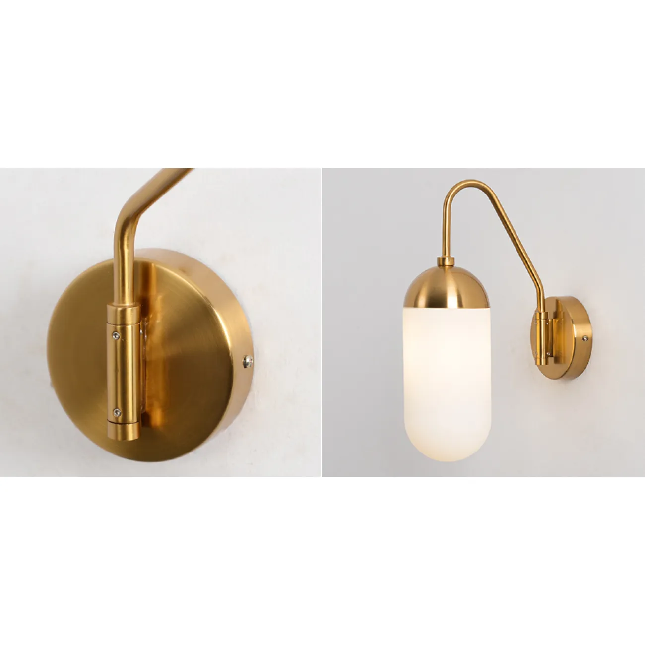 Бра Pelle Sconce short Gooseneck Clear Shade