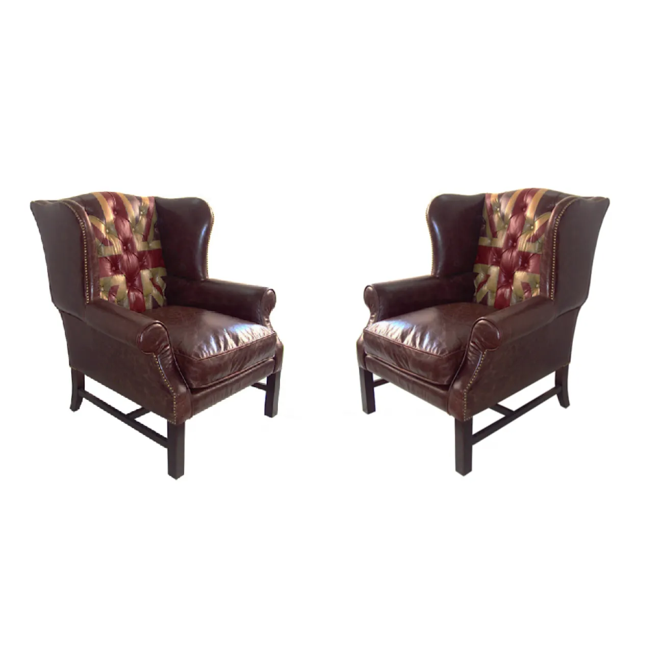 Кресло Leather Аrmchair Union Jack от LaLume