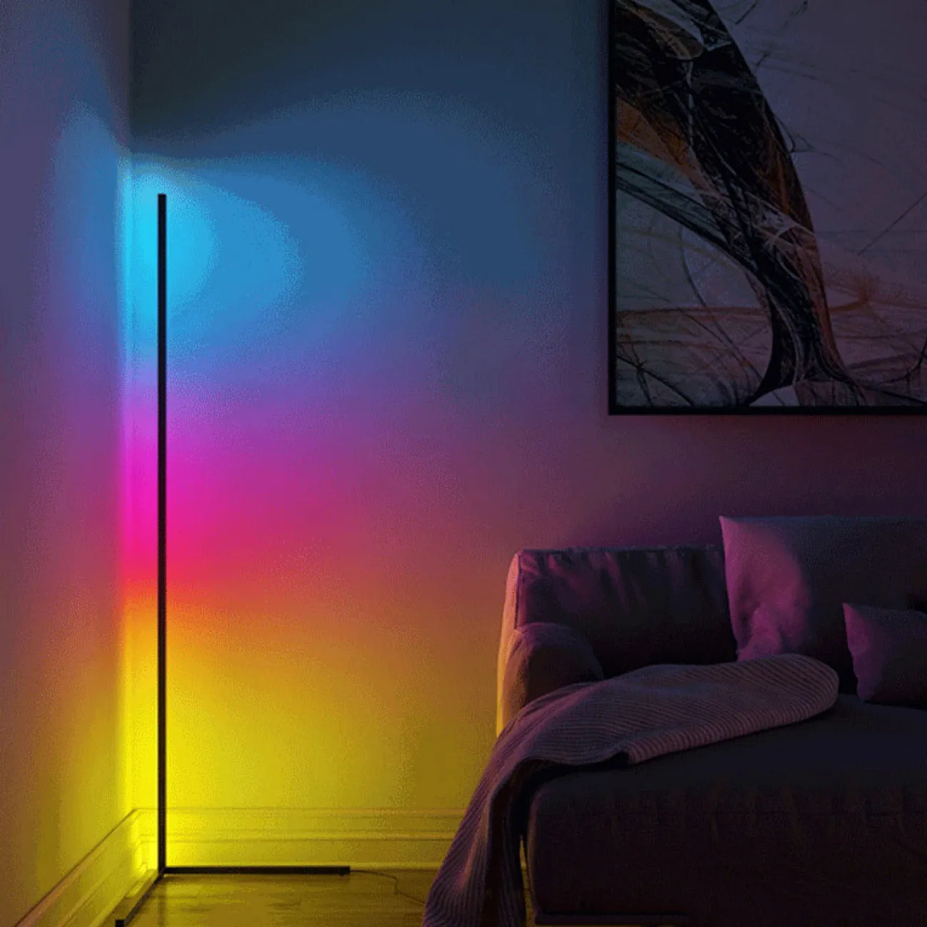 Торшер VIEL RGB Black от ImperiumLoft
